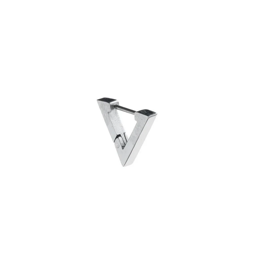 InoPlus Borghetti Earrings Hoop Spresso Triangolo Acciaιo 1 pair