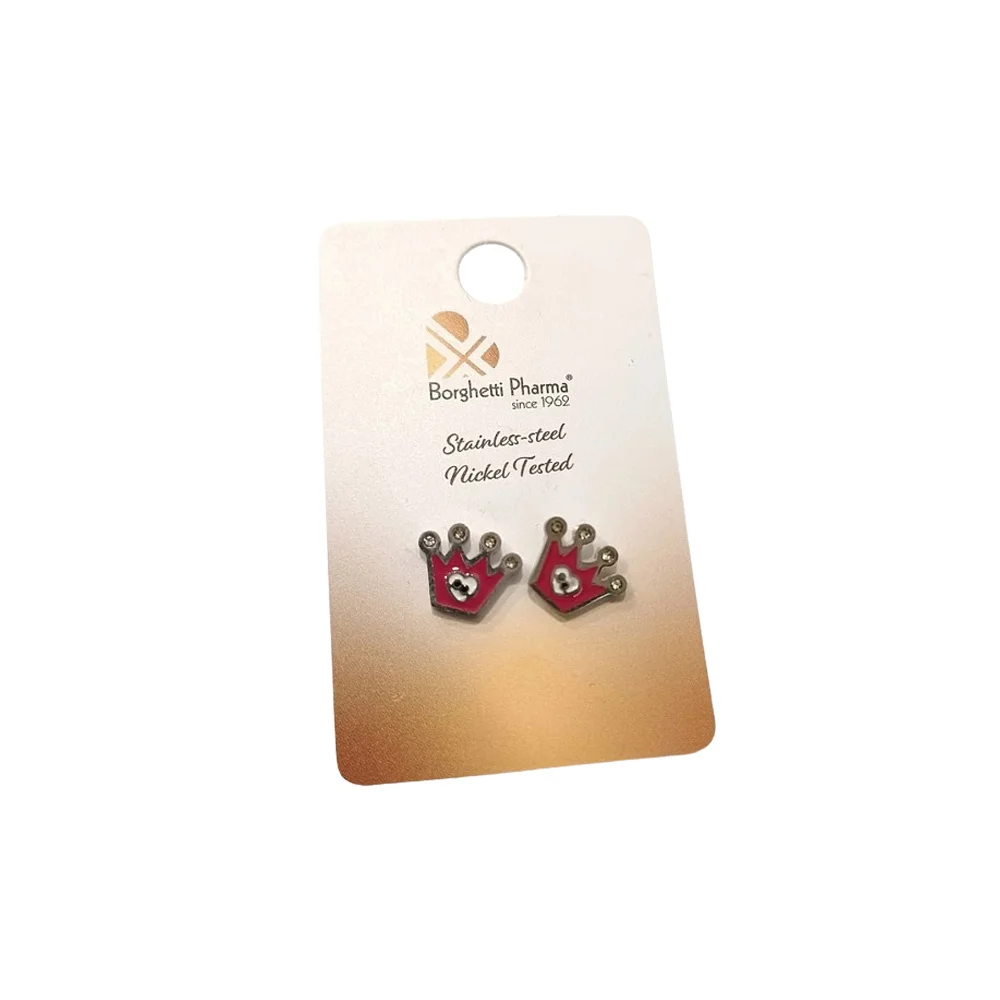 InoPlus Borghetti Earrings Bimbe Acciato Corona 1 pair