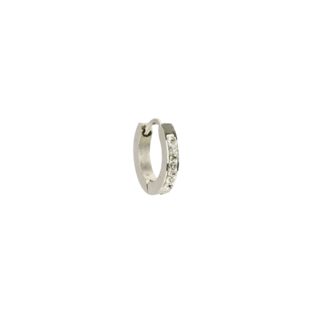 InoPlus Borghetti Hoop Earrings Tondo Goccia Strass Acciaio 1 pair
