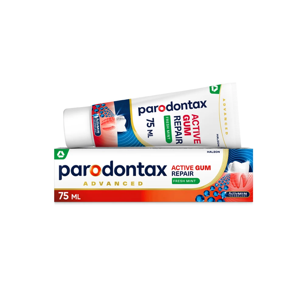 Parodontax Active Gum Repair Fresh Mint Οδοντόκρεμα Για Την Aποκατάσταση Των Ούλων Που Aιμορραγούν Από Την 1η Εβδομάδα 75ml
