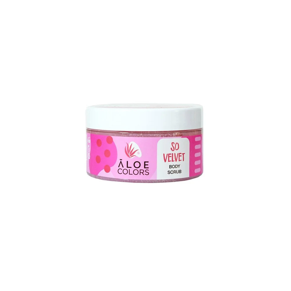Aloe Colors So Velvet Body Scrub Απελπιστικό Σώματος Mε Βιολογική Αλόη & Βιταμίνες 200ml