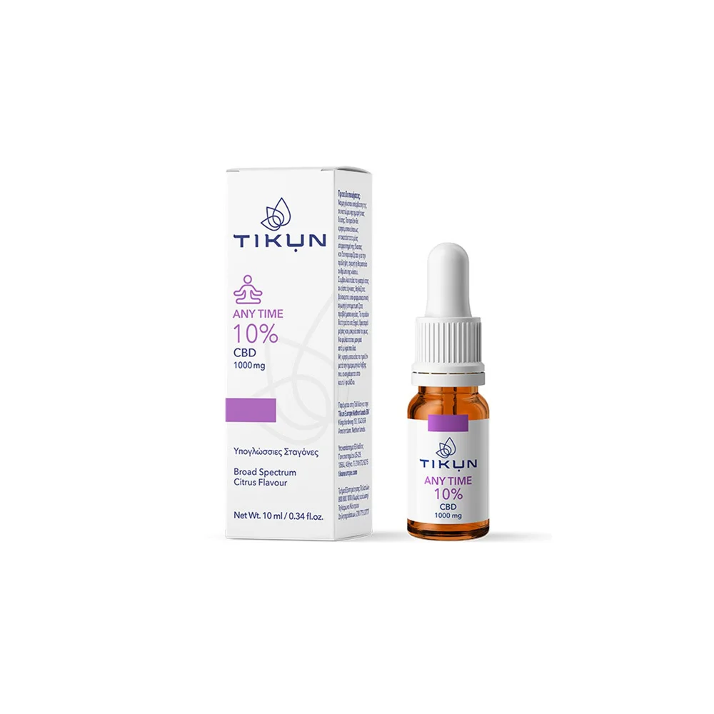 Tikun CBD Any Time 10% Hemp Oil Sublingual Drops 10ml