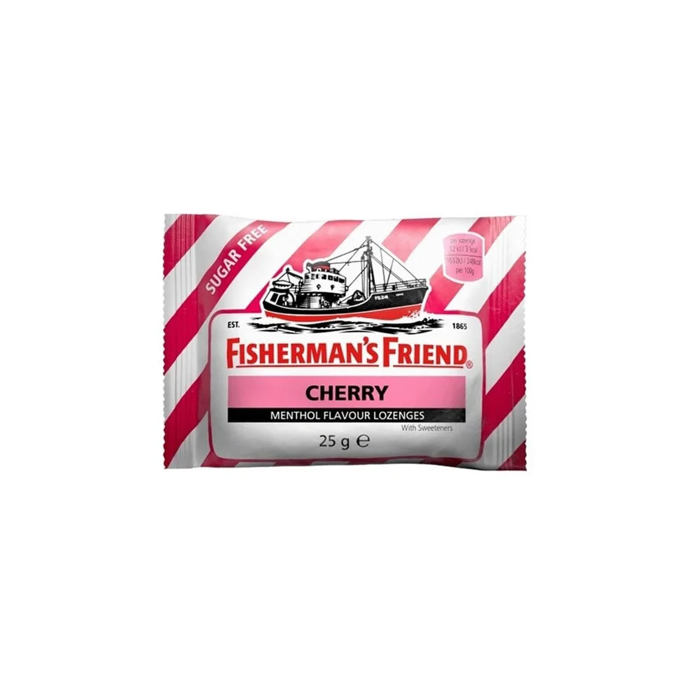 Fisherman's Friend Cherry Sore Throat Candies With Cherry Flavor 25gr