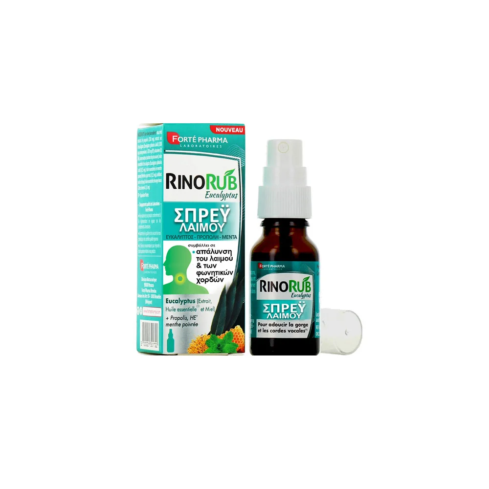Forte Pharma RinoRub Eucalyptus Throat Spray 15ml