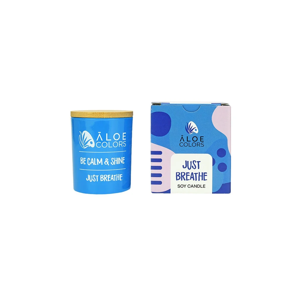 Aloe Colors Soy Candle Just Breathe Scented Soy Candle 150gr