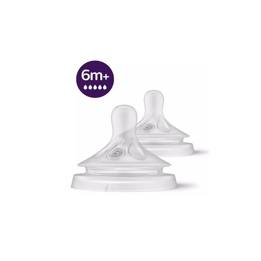 Philips Avent Natural Response Silicone Nipple 6+ Months 2 pcs