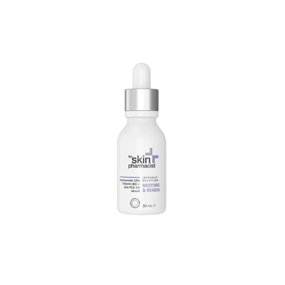 The Skin Pharmacist Serum Restore & Renew Niacinamide 10% Face Serum for Treating Imperfections & Reducing Oiliness 30ml