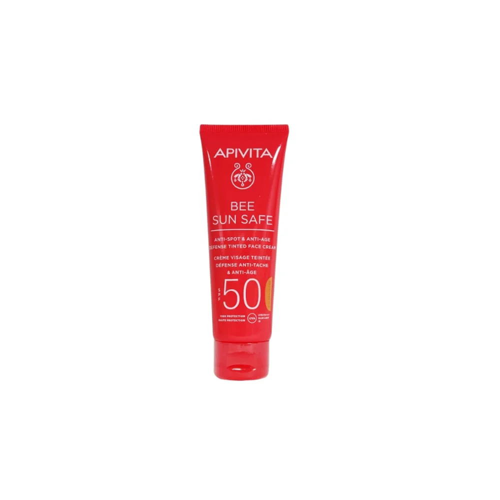 Apivita Bee Sun Safe Anti-Spot & Anti-Age Defense Tinted Face Cream Golden SPF50 50ml