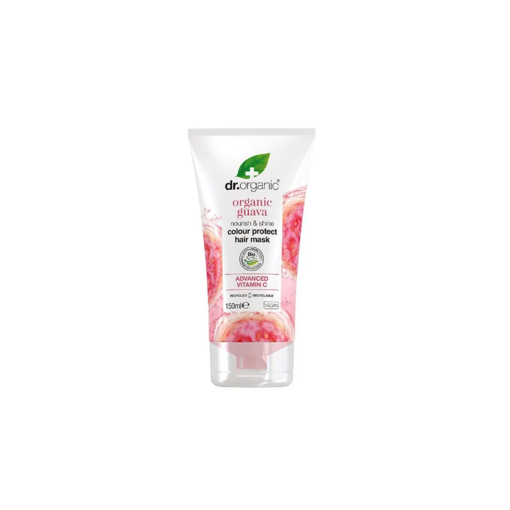 Dr.Organic Guava Nourish & Shine Colour Protect Hair Mask Μάσκα Προστασίας Για Λάμψη & Απαλότητα Στα Βαμμένα Μαλλιά 150ml