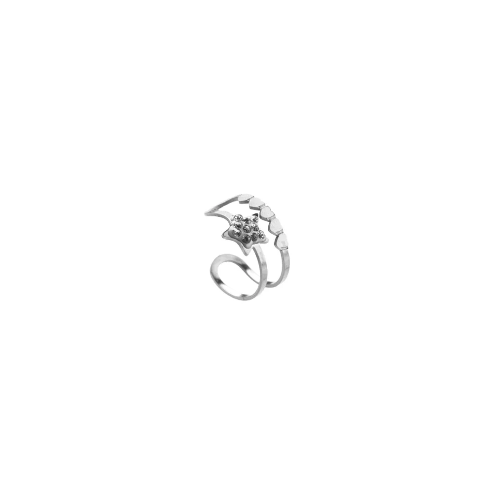 InoPlus Borghetti Ear Cuff Earrings Acciaio Double Star 1 pair