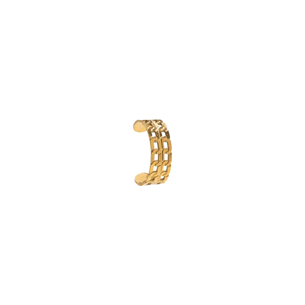 InoPlus Borghetti Ear Cuff Earrings Oro Double Chain 1 pair