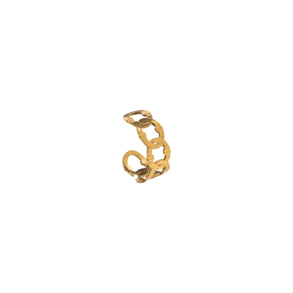 InoPlus Borghetti Ear Cuff Oro Earrings Thick Chain 1 pair