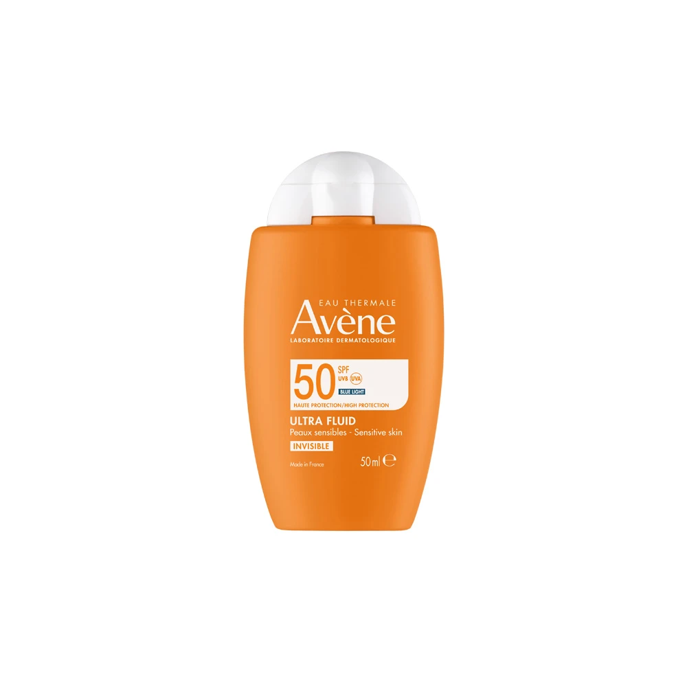 Avène Ultra Fluid Invisible Λεπτόρρευστο Αντηλιακό Προσώπου Για Ευαίσθητο Δέρμα SPF50 50ml