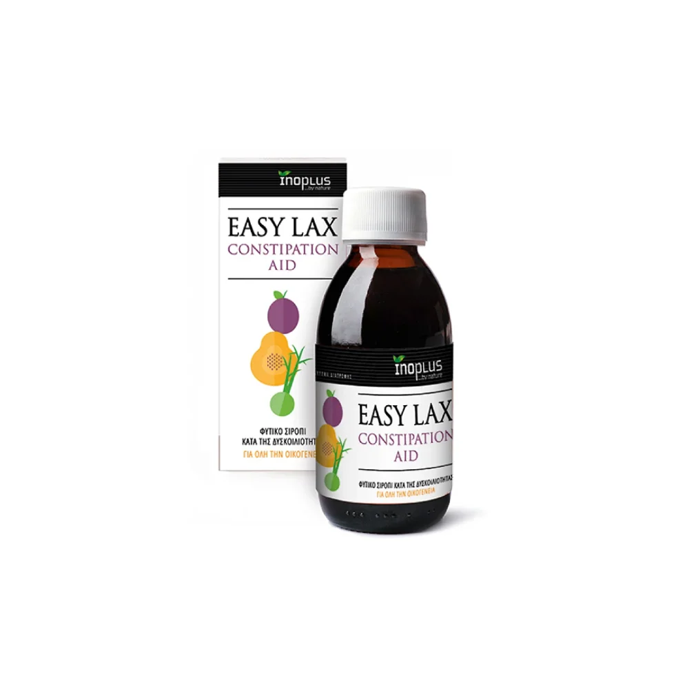 InoPlus Easy Lax Constipation Aid Φυτικό Σιρόπι Κατά Της Δυσκοιλιότητας Δαμάσκηνο 150ml