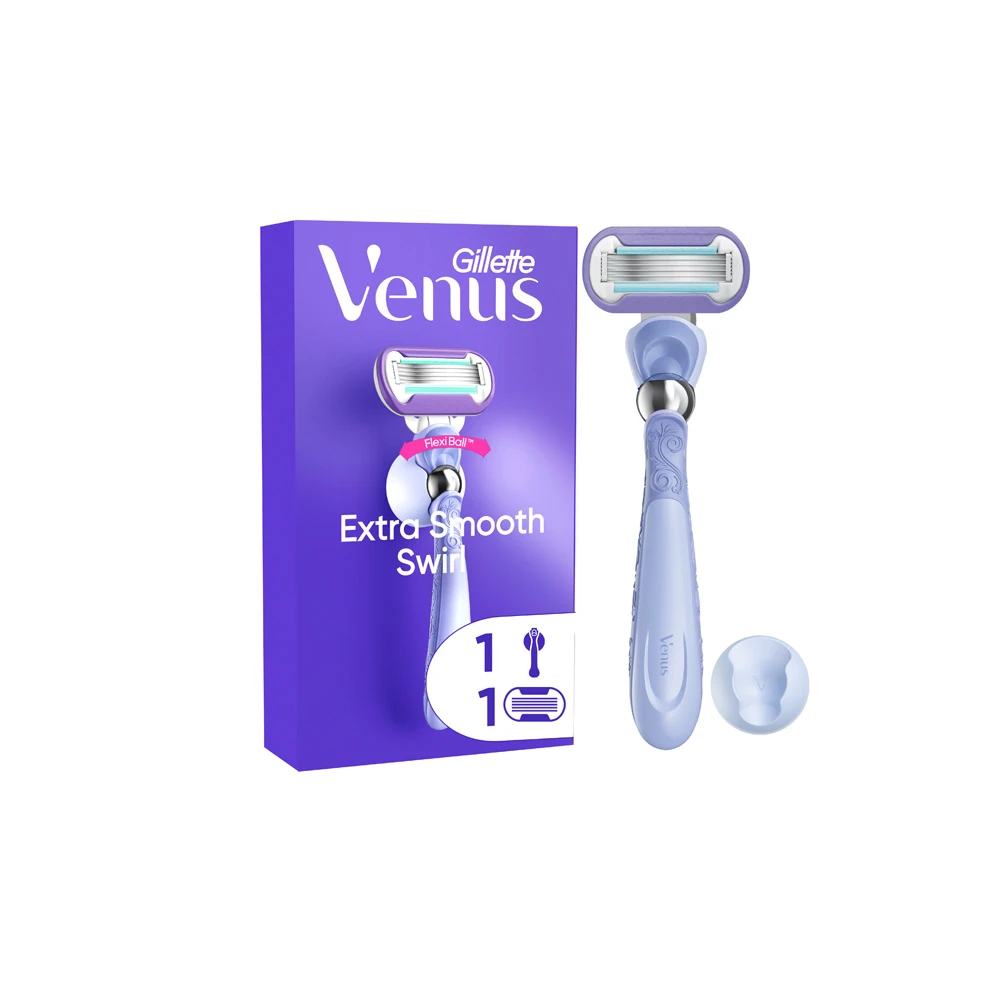 Gillette Venus Deluxe Smooth Swirl Γυναικεία Ξυριστική Μηχανή Με 1 Ανταλλακτική Κεφαλή & Βάση Ντουζ 1 τεμάχιο