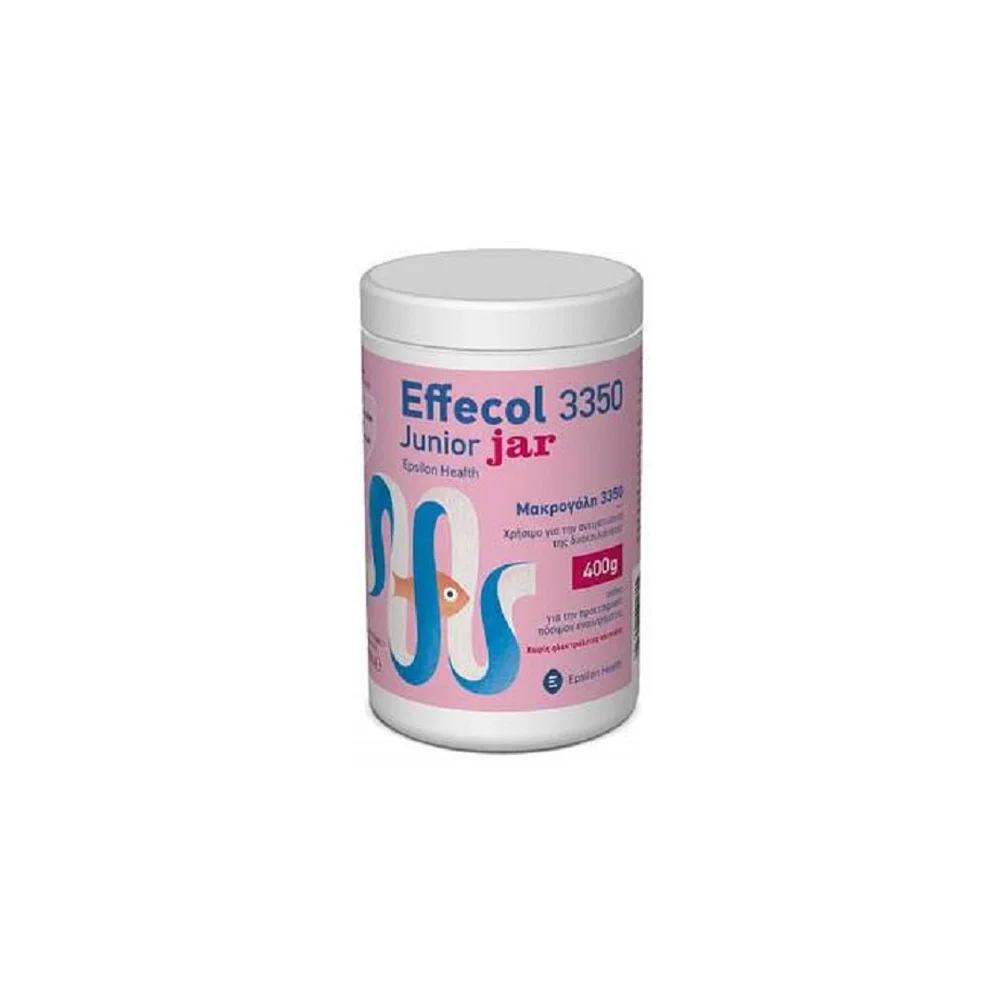 Epsilon Health Effecol 3350 Junior Jar Πόσιμο Υπακτικό Μακρογόλης Σε Μορφή Σκόνης Για Την Αντιμετώπιση Της Περιστασιακής & Χρόνιας Δυσκοιλιότητας 400gr