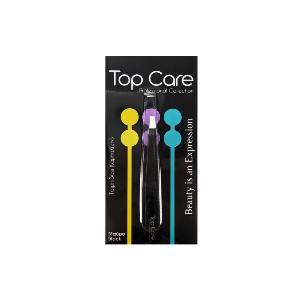 Pharmalead Top Care Tile Tweezers Curved Black 1 piece