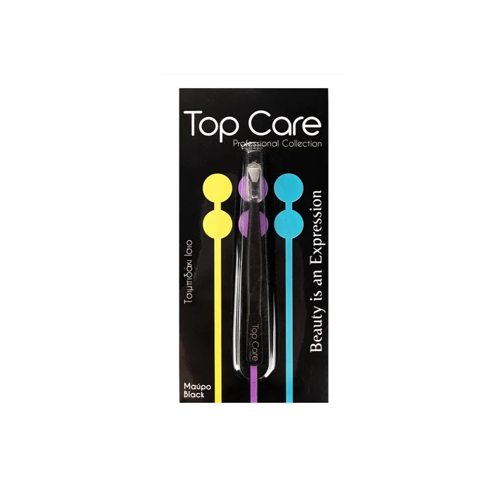 Pharmalead Top Care Tweezers Straight Tip Black 1 piece