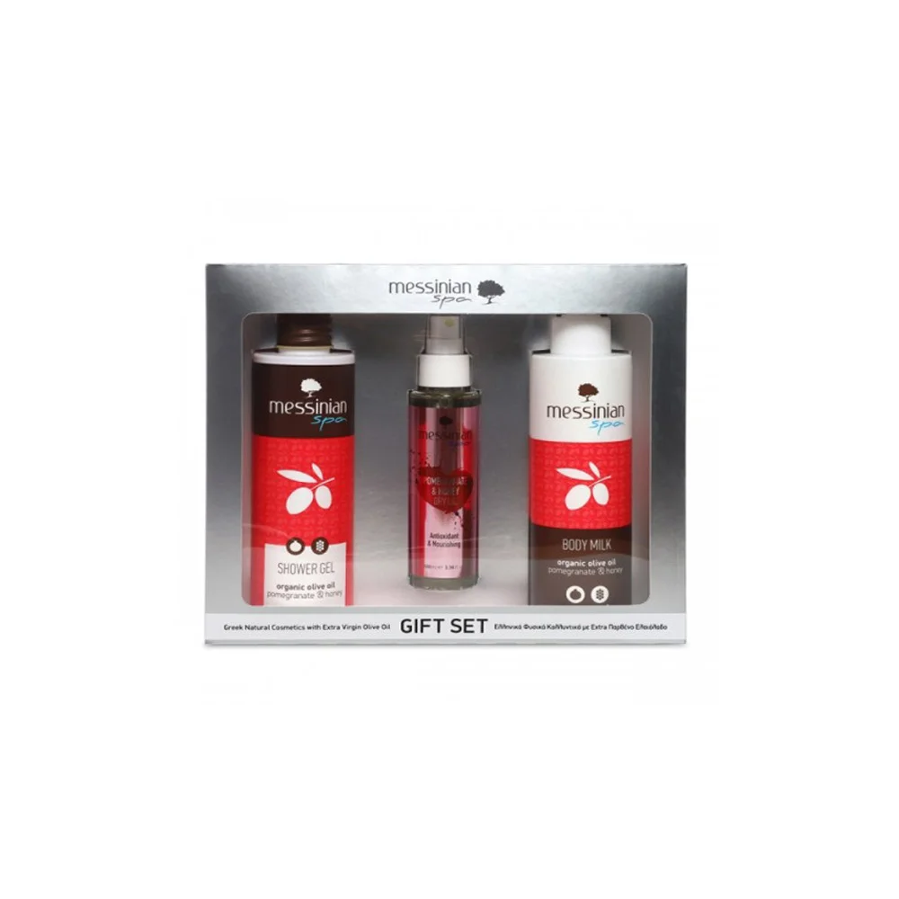 Messinian Spa Promo Pomegranate & Honey Shower Gel 300ml & Body Milk 300ml & Dry Oil 100ml