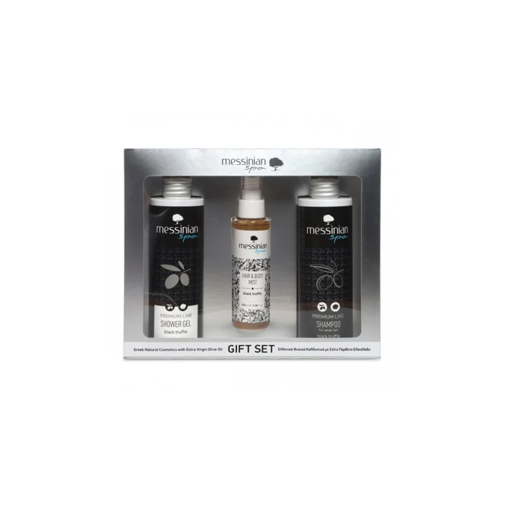 Messinian Spa Promo Premium Line Black Truffle Shower Gel 300ml & Shampoo 300ml &Hair & Body Mist 100ml