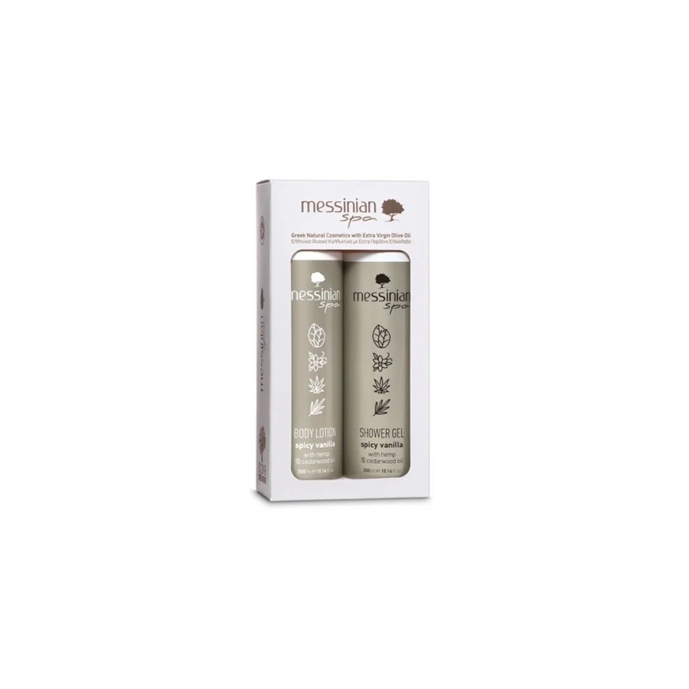 Messinian Spa Promo Spicy Vanilla Shower Gel 300ml & Body Lotion 300ml 