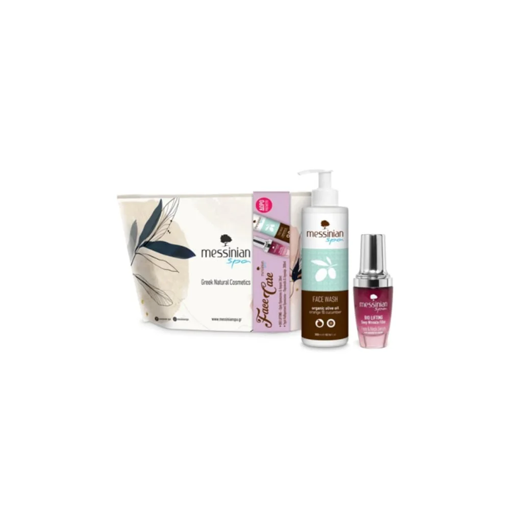 Messinian Spa Promo Bio Lifting Serum 30ml & Face Wash Orange & Cucumber 300ml