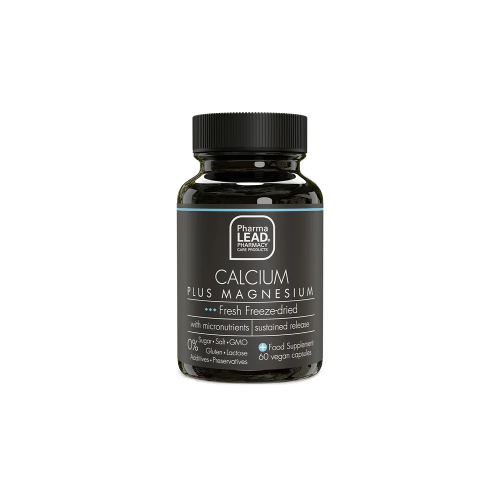 Pharmalead Black Range Calcium Plus Magnesium Συμπλήρωμα Διατροφής Για Την Υγεία Οστών Δοντιών & Μυών 60 φυτικές κάψουλες