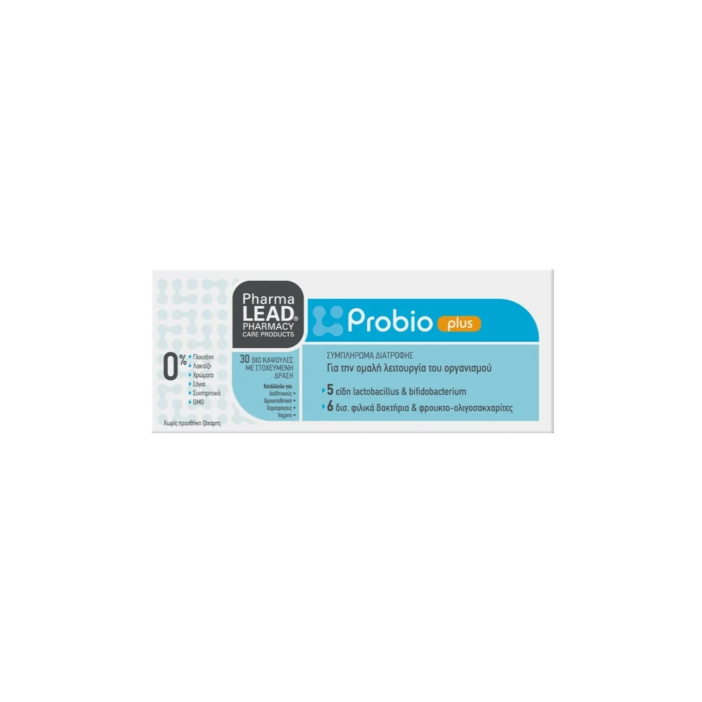 PharmaLead Probio Plus Συμπλήρωμα Διατροφής Αποκατάστασης Εντερικής Χλωρίδας 30 κάψουλες
