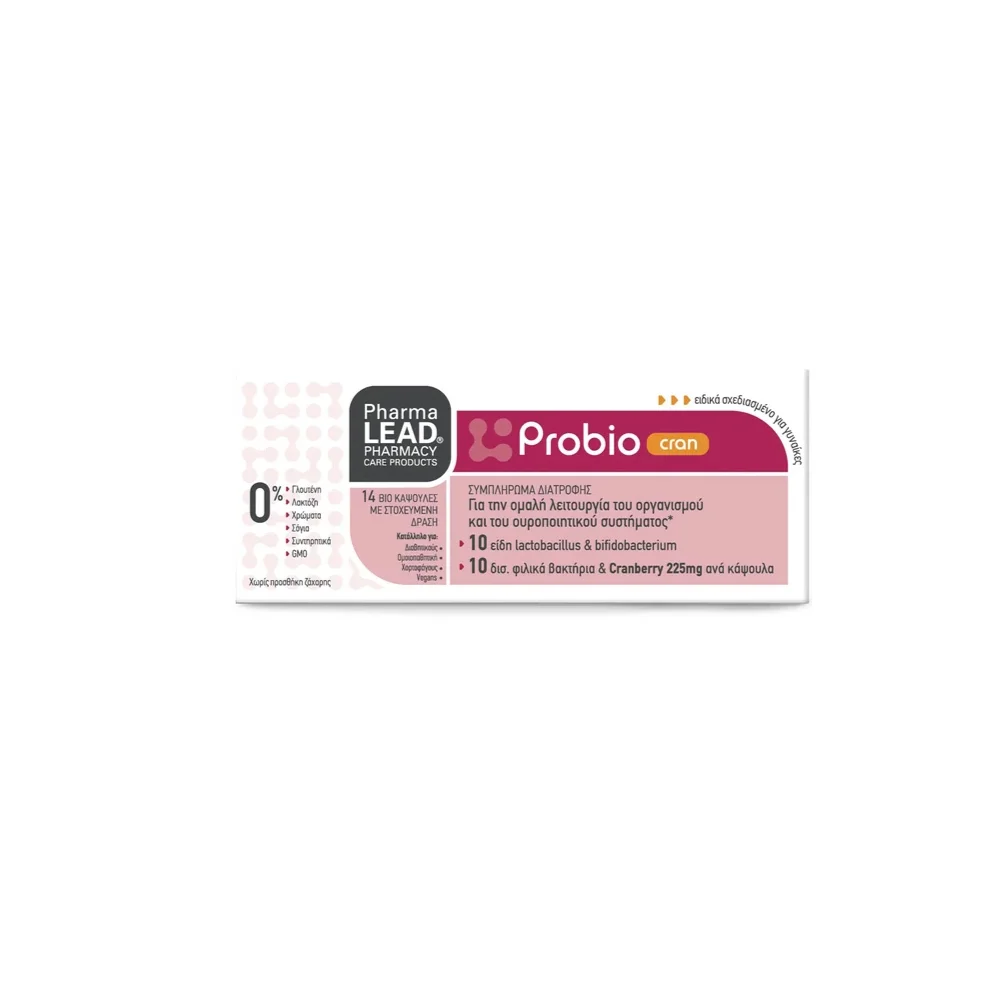 Pharmalead Probio Cran Προβιοτικά Με Cranberry 14 κάψουλες
