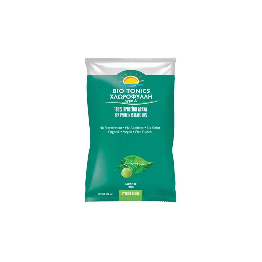 Bio Tonics Pea Protein Isolate 90% Chlorophyll Type A 100gr
