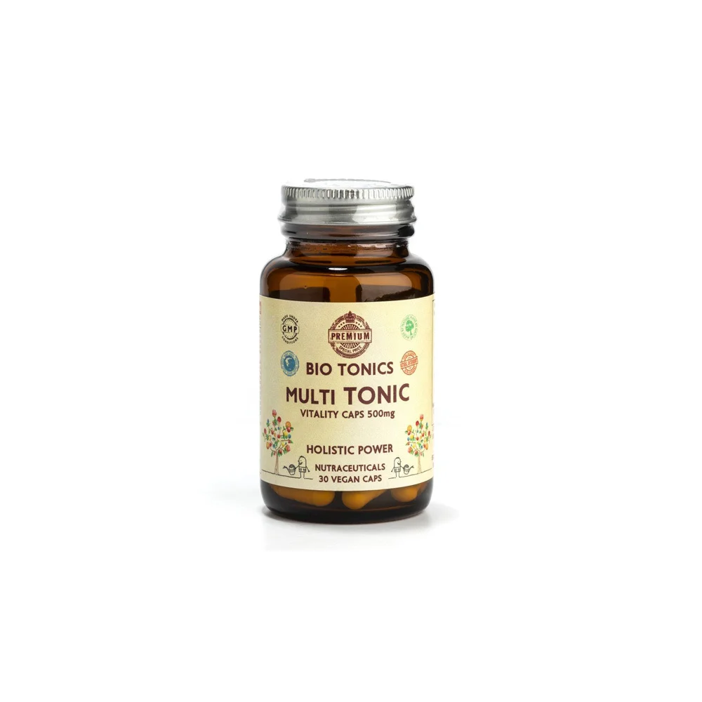 Bio Tonics Premium Multi Tonic Vitality Συμπλήρωμα Διατροφής Πολυβιταμινών Για Ανοσοποιητικό 30 φυτικές κάψουλες