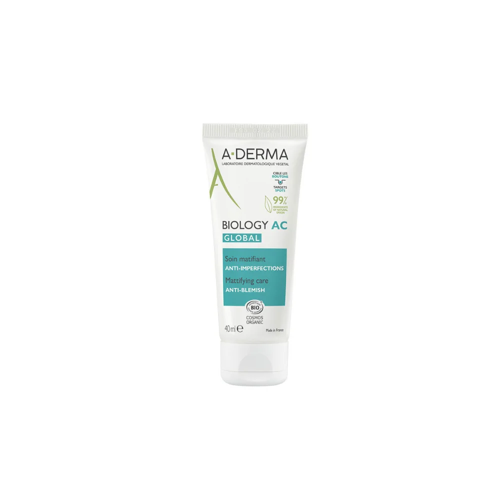 A-Derma Biology AC Global Mattifying Care Anti-Blemish Ενυδατική Κρέμα Κατά Των Ατελειών 40ml