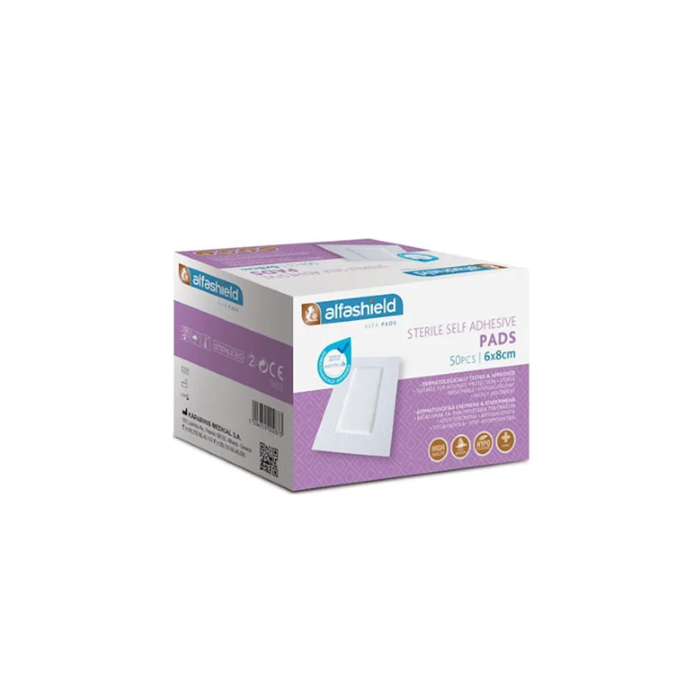 Alfashield Alfa Pad Sterile Adhesive Pads (6x8cm) 50 pieces