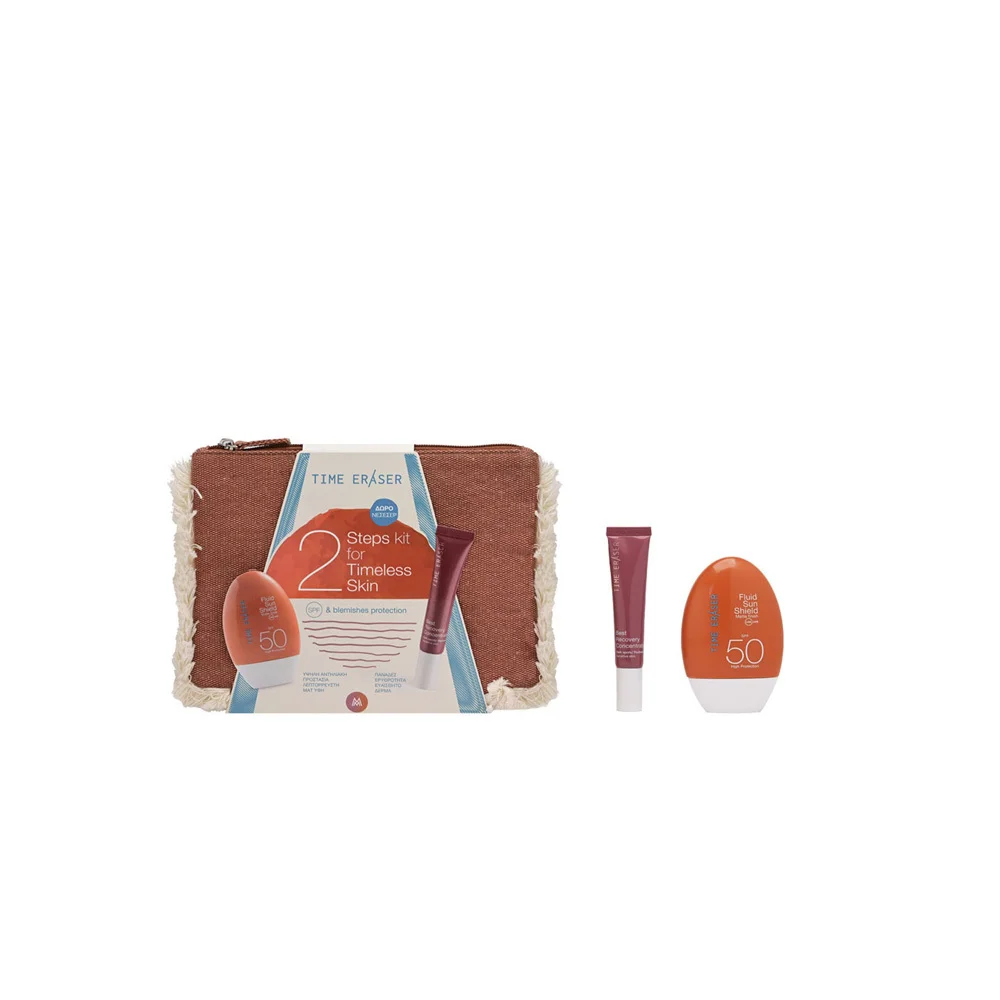 Promo Time Eraser Promo Sun Shield Face Fluid SPF50 50ml & Best Recovery Concentrate Dark Spot - Redness 20ml