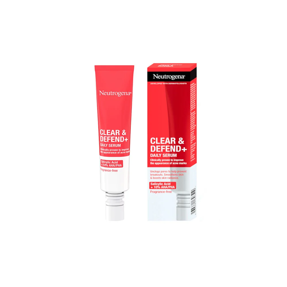Neutrogena Clear & Defend Daily Serum Acne Treatment Face Serum 30ml