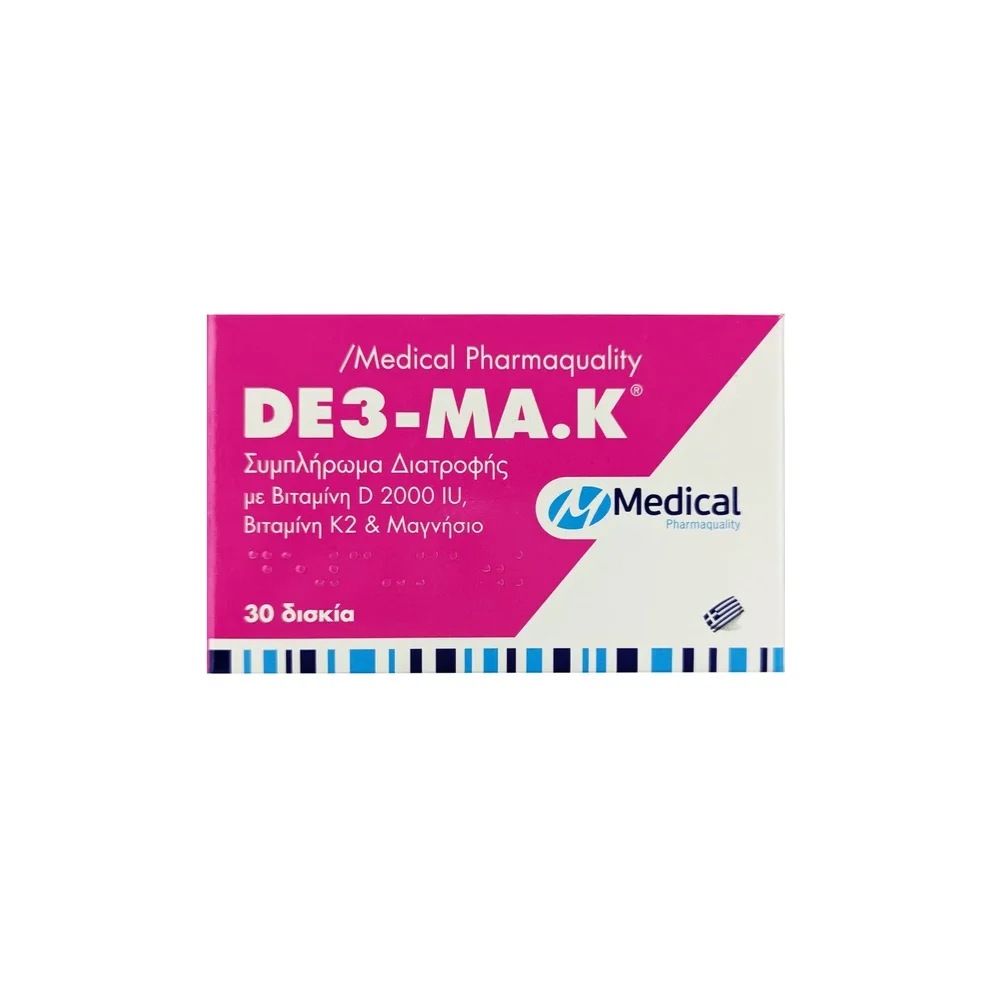 Medical PQ Vitamin D3 Vitamin K & Magnesium 30 tabs