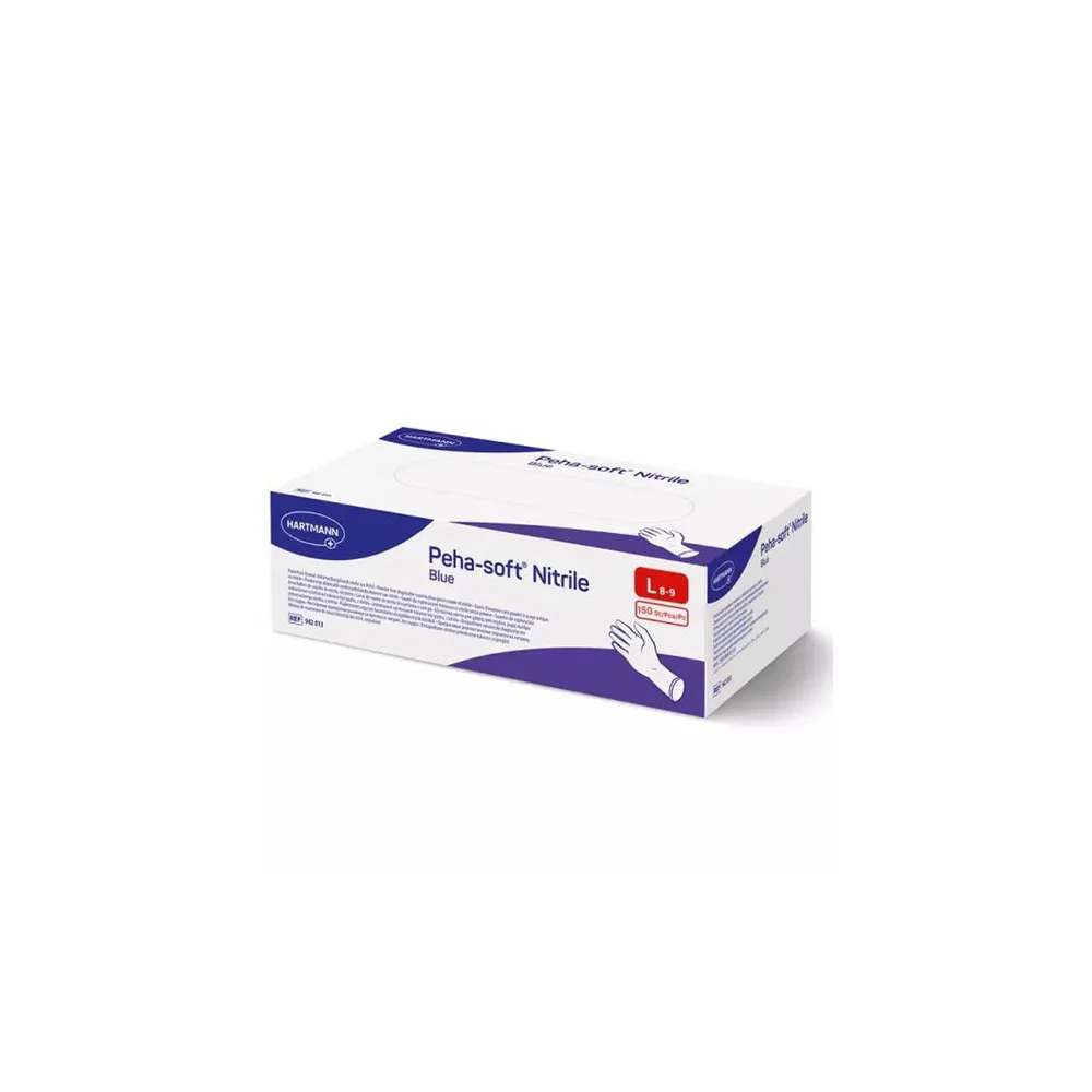 Hartmann Peha Soft Powder Free Nitrile Gloves Large Blue 150 pcs