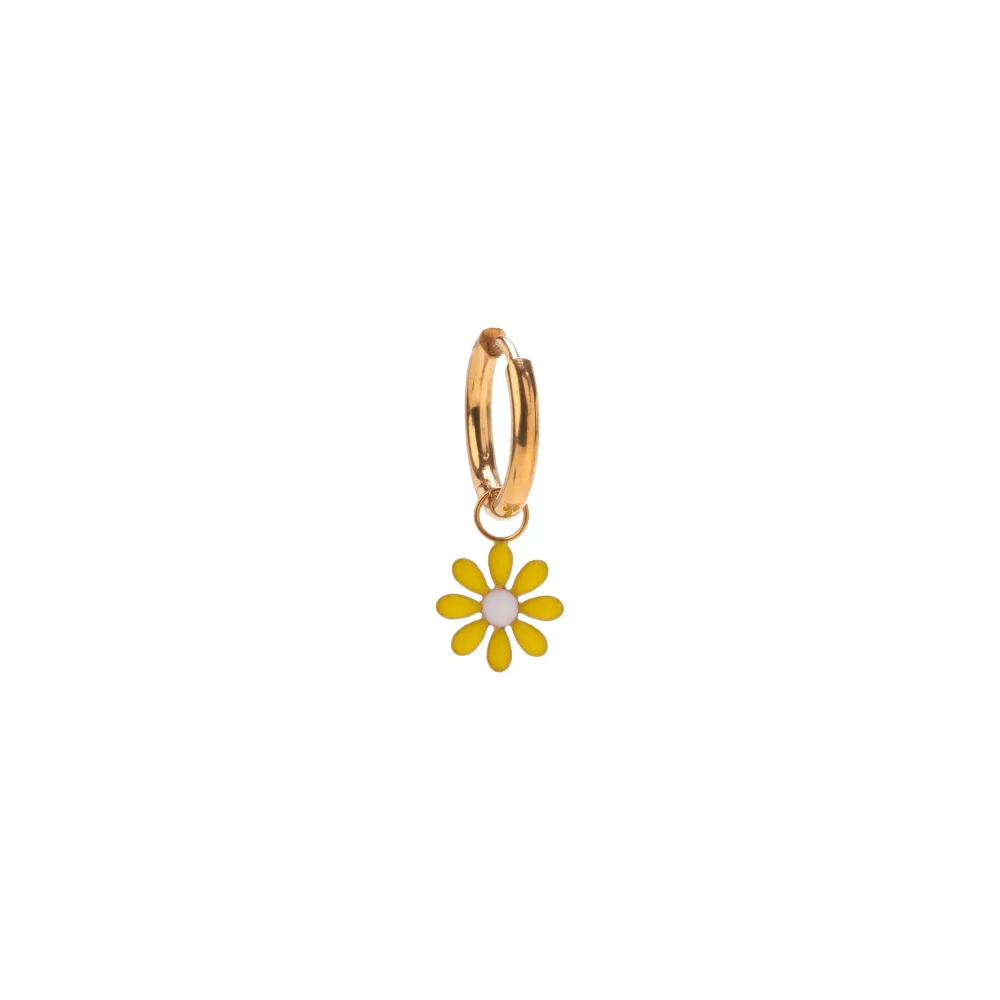 InoPlus Borghetti Hoop Earrings Oro Margherita Gold Yellow 1 pair