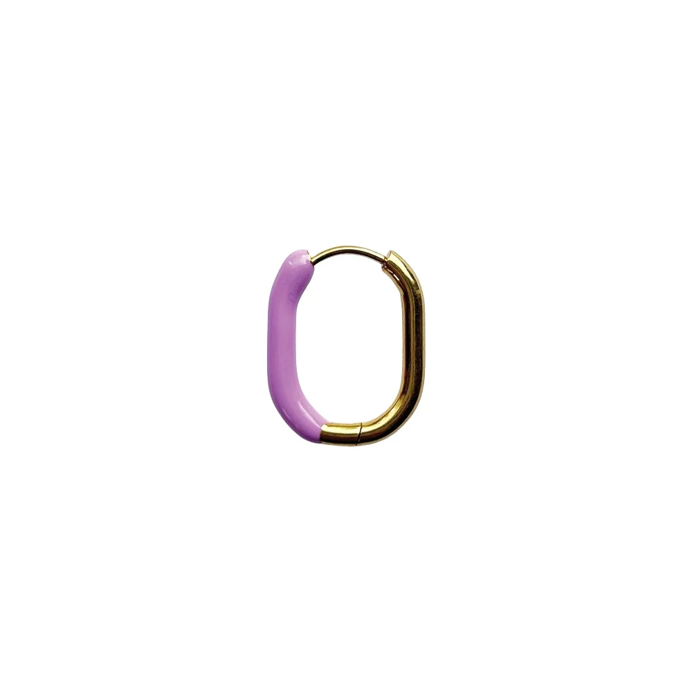 InoPlus Borghetti Earrings Squared Gold Purple 1 pair