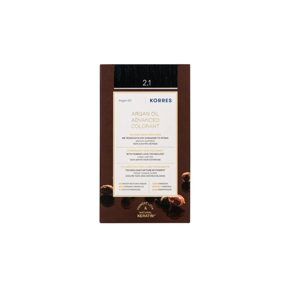 Korres Argan Oil Advanced Colorant 2.1 Blue Black 1 piece
