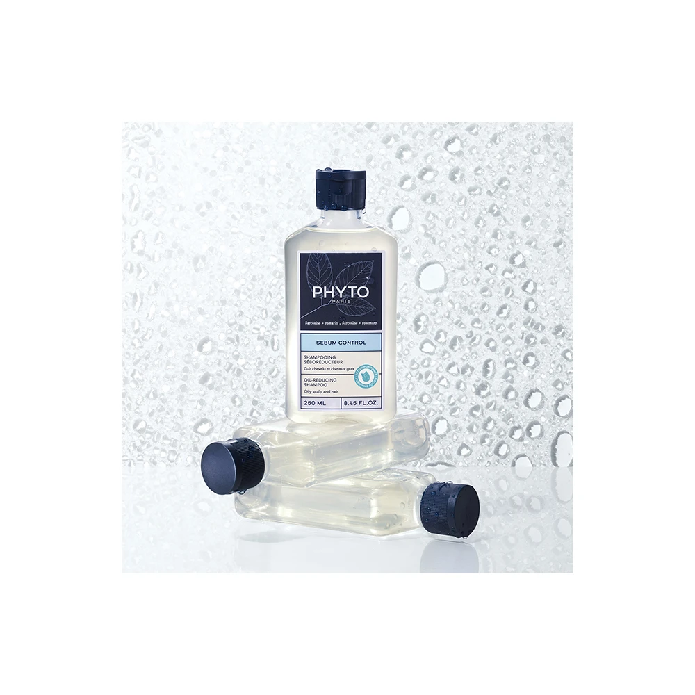 Phyto Sebum Control Oil Reducing Shampoo Σαμπουάν Για Ρύθμιση Της Περίσσειας Λιπαρότητας & Εντατικό Καθαρισμό Του Τριχωτού 250ml