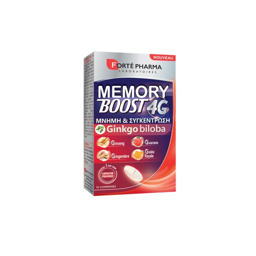 Forte Pharma Memory Boost 4G Συμπλήρωμα Διατροφής Για Μνήμη & Συγκέντρωση 15 δισκία