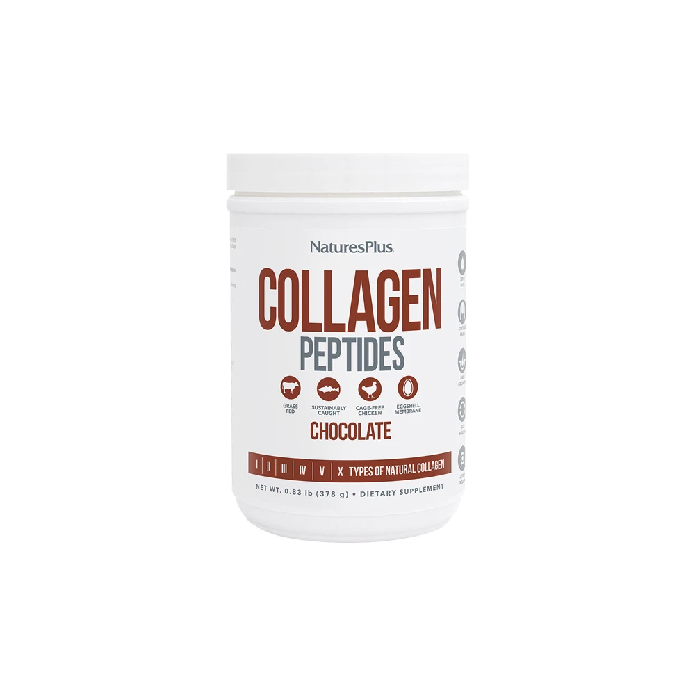 Natures Plus Collagen Peptides Chocolate Powder 378gr