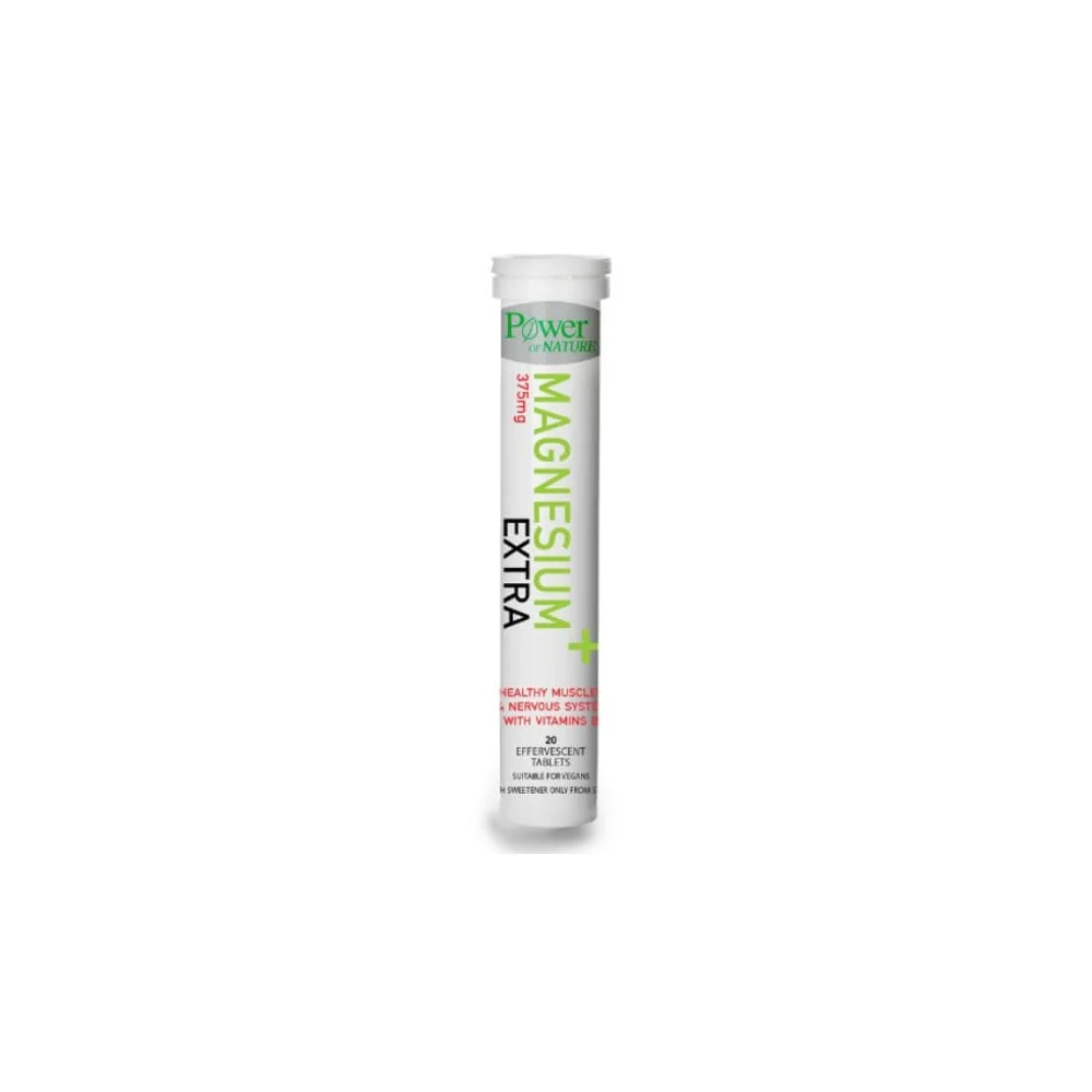 Power Health Magnesium+ Extra 375mg Lemon Lime Flavor 20 effervescent tablets