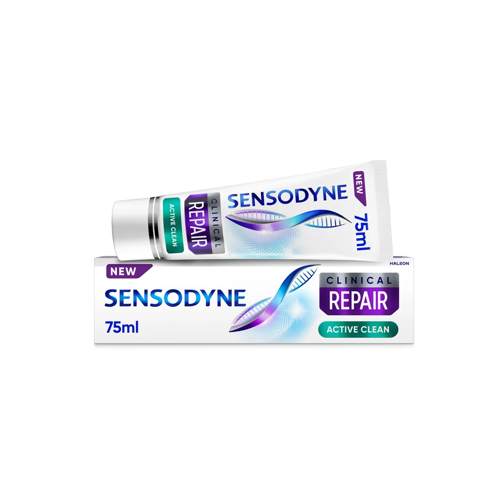Sensodyne Clinical Repair Active Clean Οδοντόκρεμα Για Αναδόμηση Των Ευαίσθητων Δοντιών 75ml