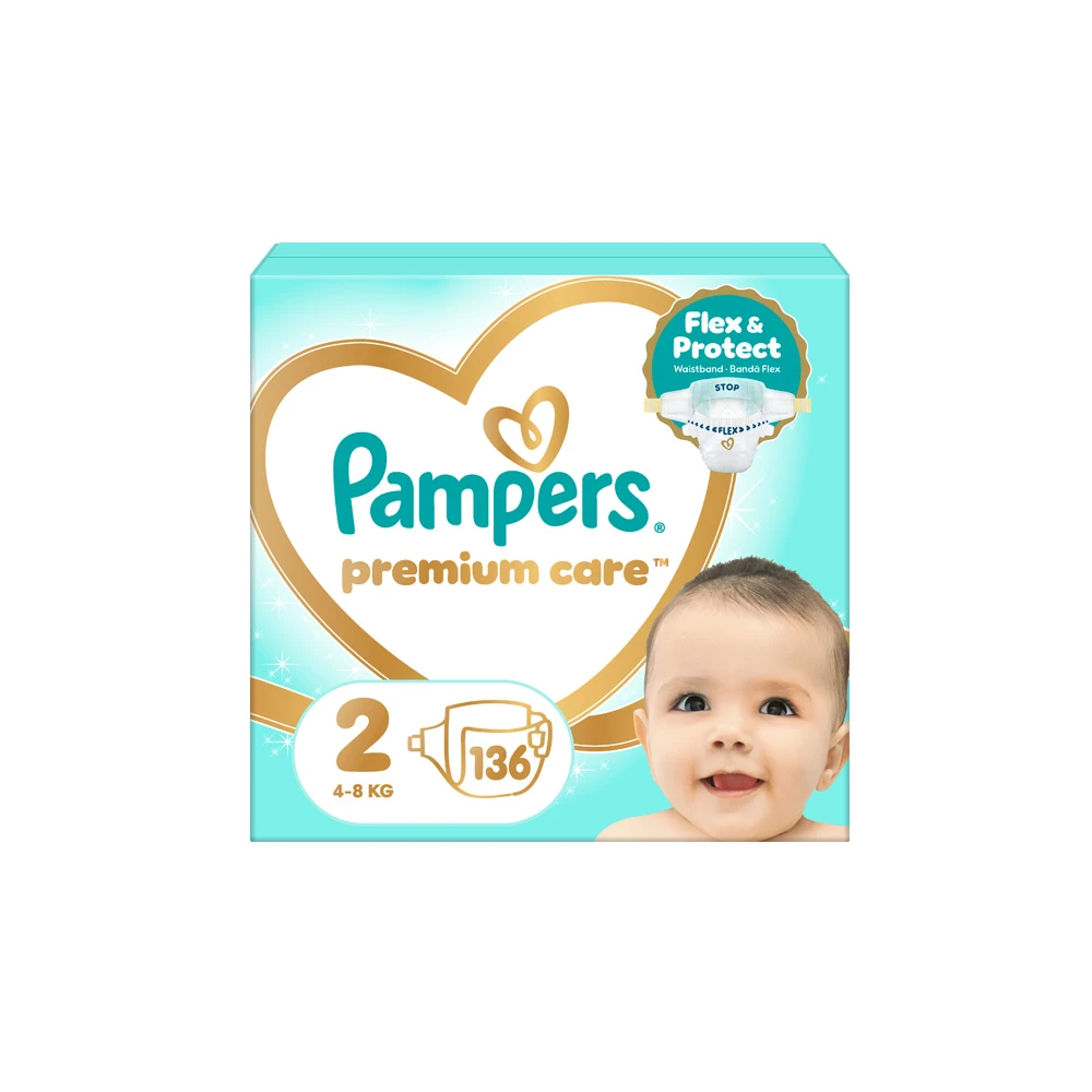 Pampers Premium Care Πάνες Μέγεθος 2 (4kg - 8kg) 136 Πάνες