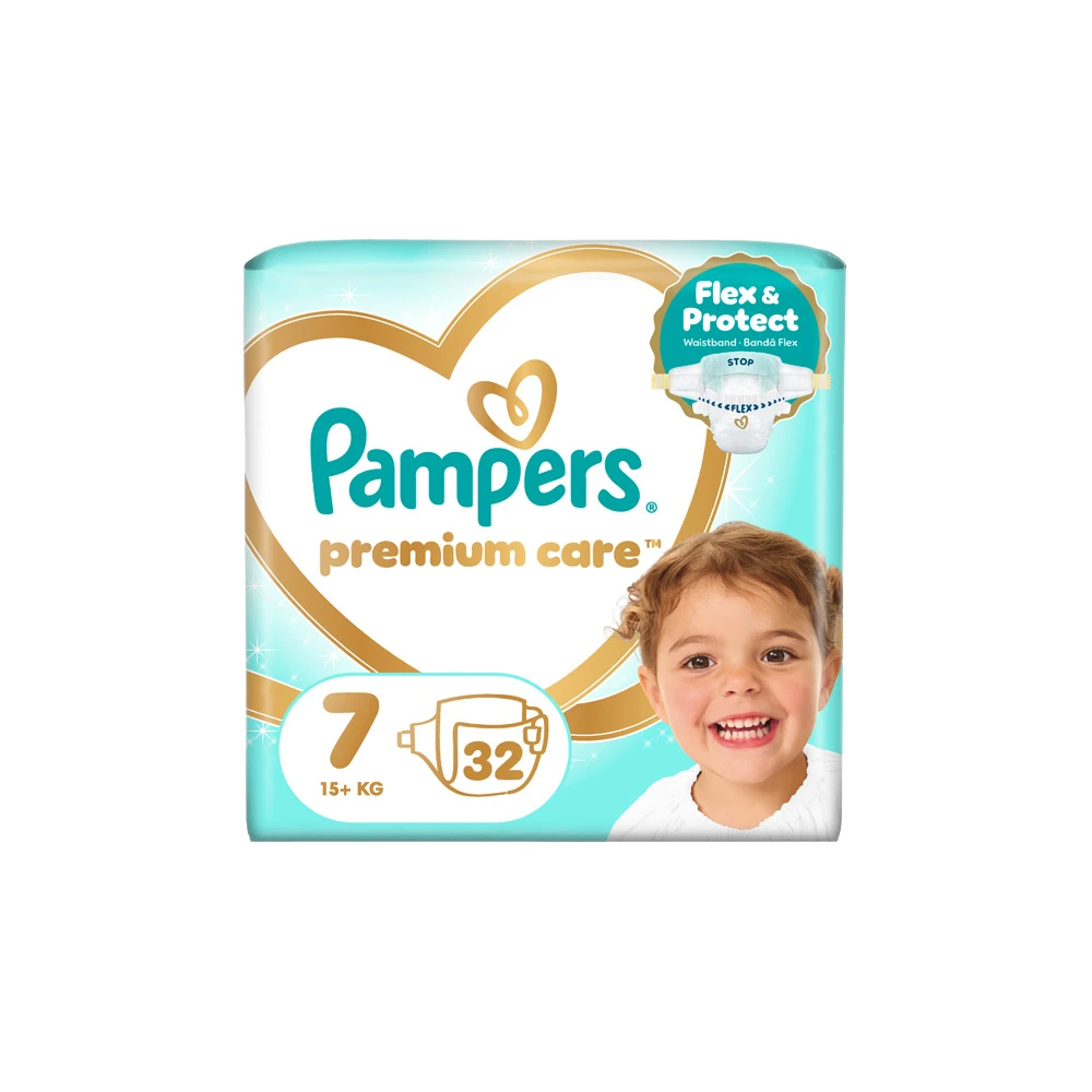 Pampers Premium Care Πάνες Μέγεθος 7 (15kg+) 32 πάνες
