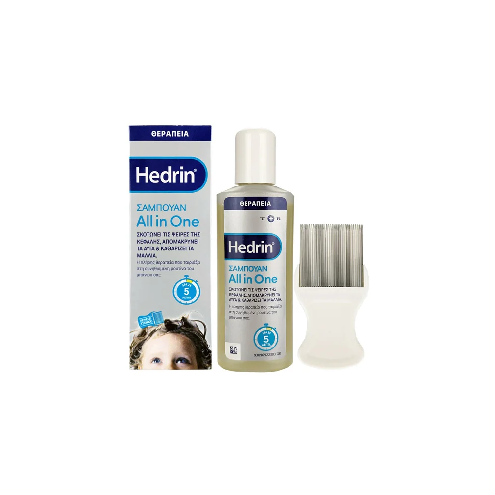 Hedrin All in One Anti-Lice Comb & Shampoo 100ml