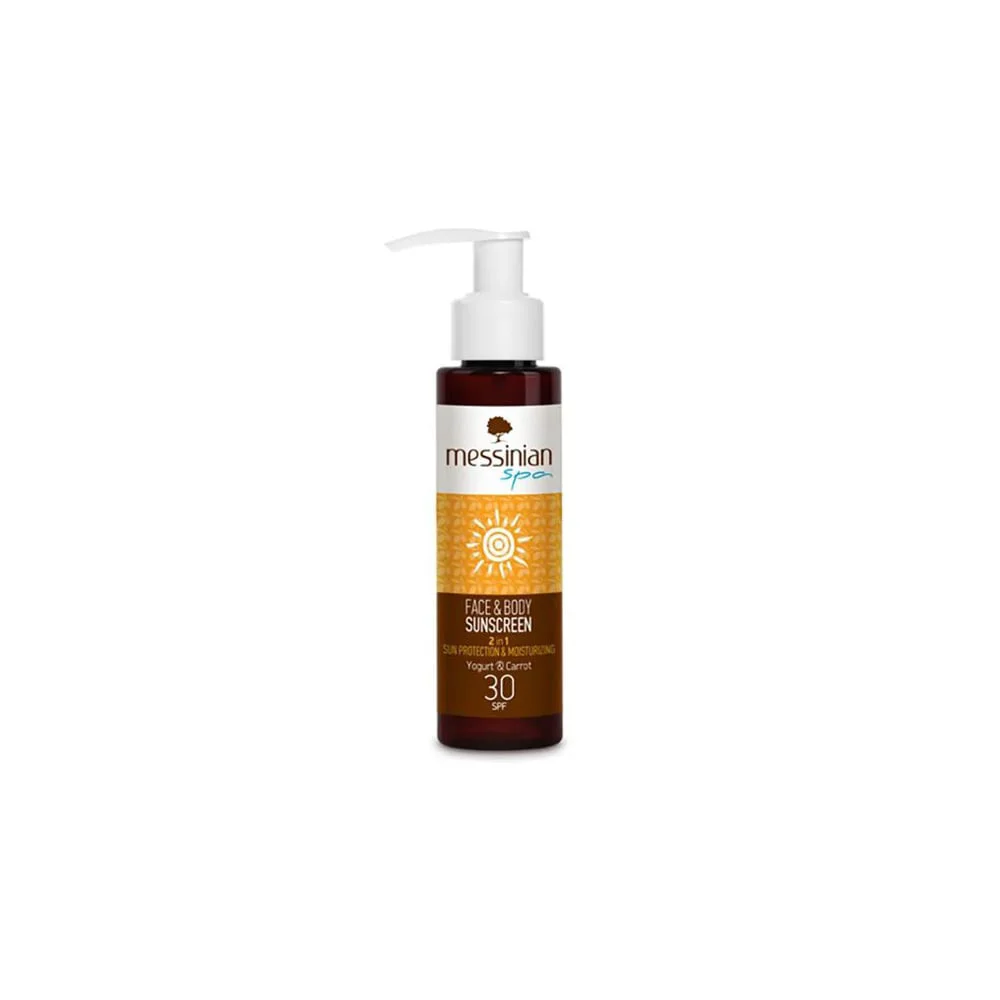 Messinian Spa Face & Body Sunscreen Yogurt & Carrot SPF30 100ml
