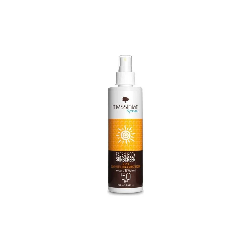 Messinian Spa Face & Body Sunscreen Yogurt & Walnut SPF50 250ml